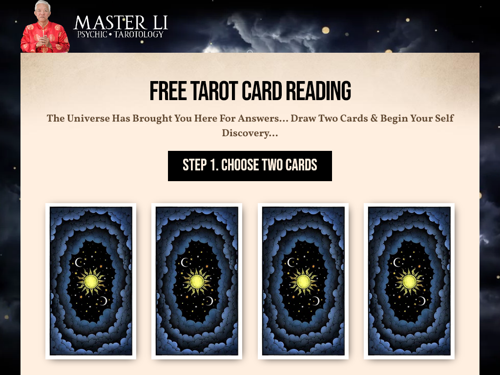 Master Li Tarot Card Reading Review