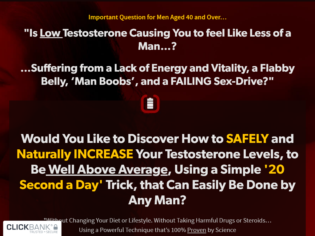 The 20 Second Testosterone Trick Review